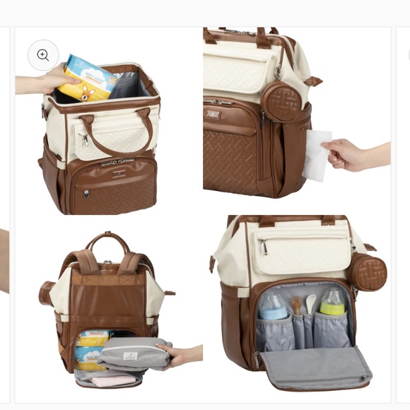 Babbleroo vegan leather diaper backpack - Picture 9 of 10